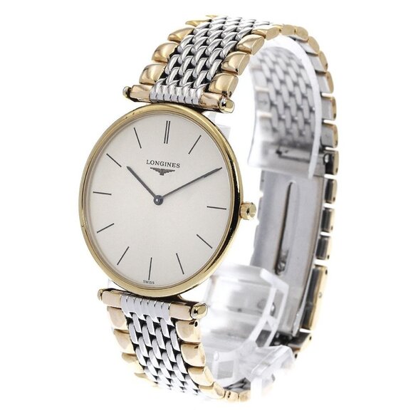 LONGINES Grand classic L4.635.2 Champagne Gold Dial Quartz Men's Watch - Picture 1 of 11